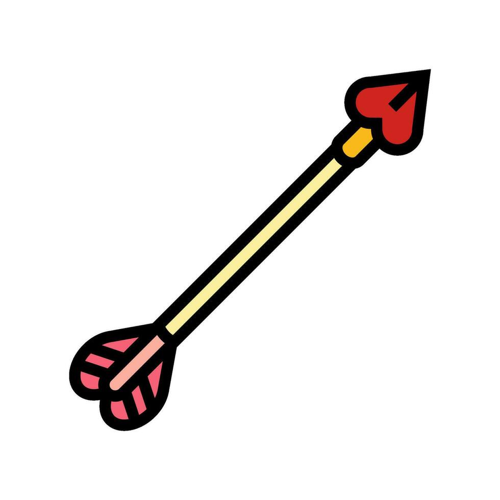 Cupido freccia amore colore icona vettore illustrazione