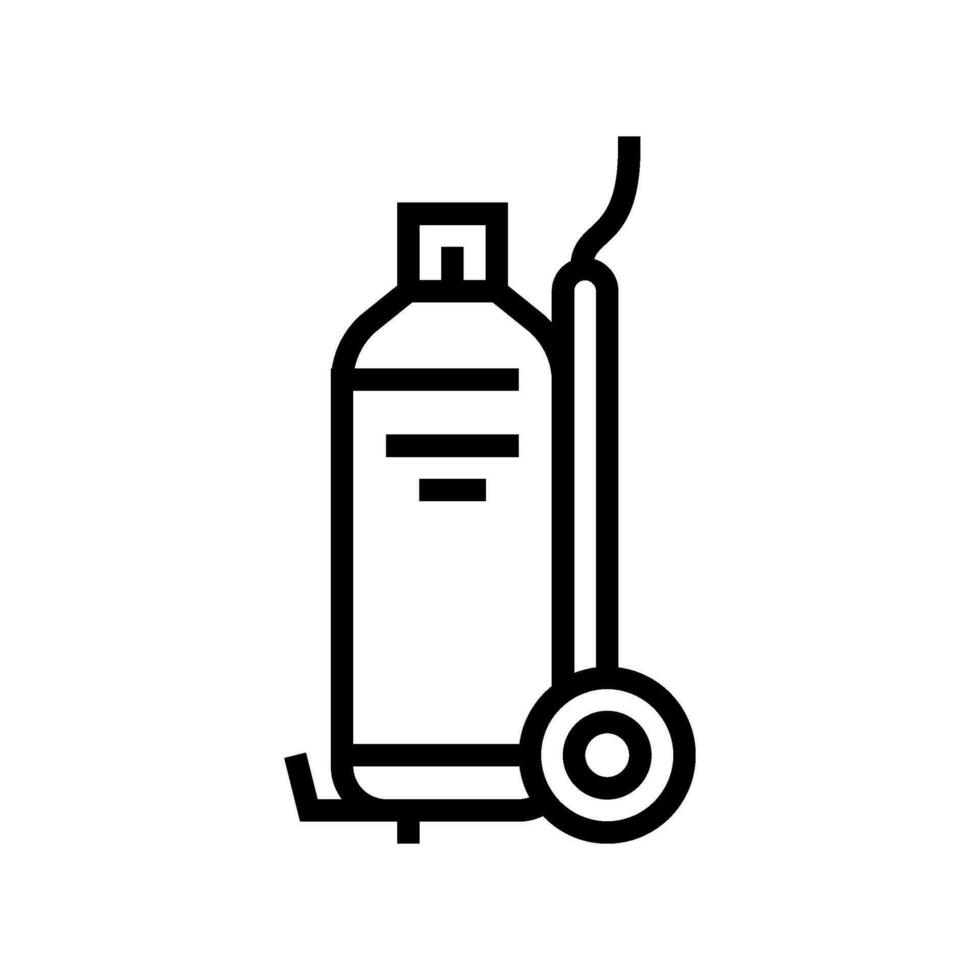cilindro scambio gas servizio linea icona vettore illustrazione