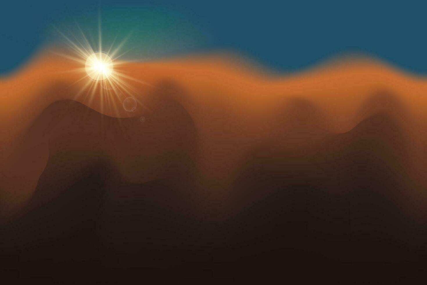 natura orizzonte buio d'oro grigio montagna viaggio Visualizza paesaggio con tramonto vettore
