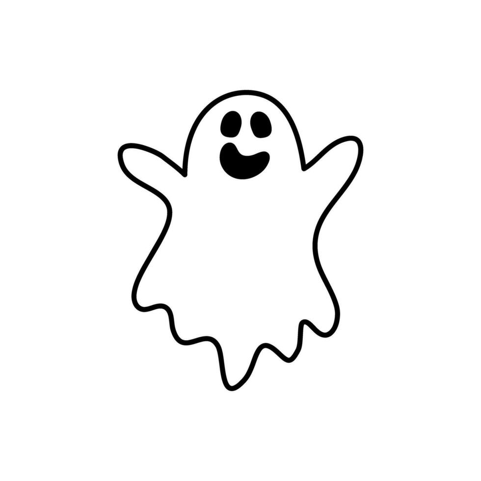 fantasma icona vettore. fantasma illustrazione cartello. spettro simbolo. Halloween logo. spirito marchio. vettore
