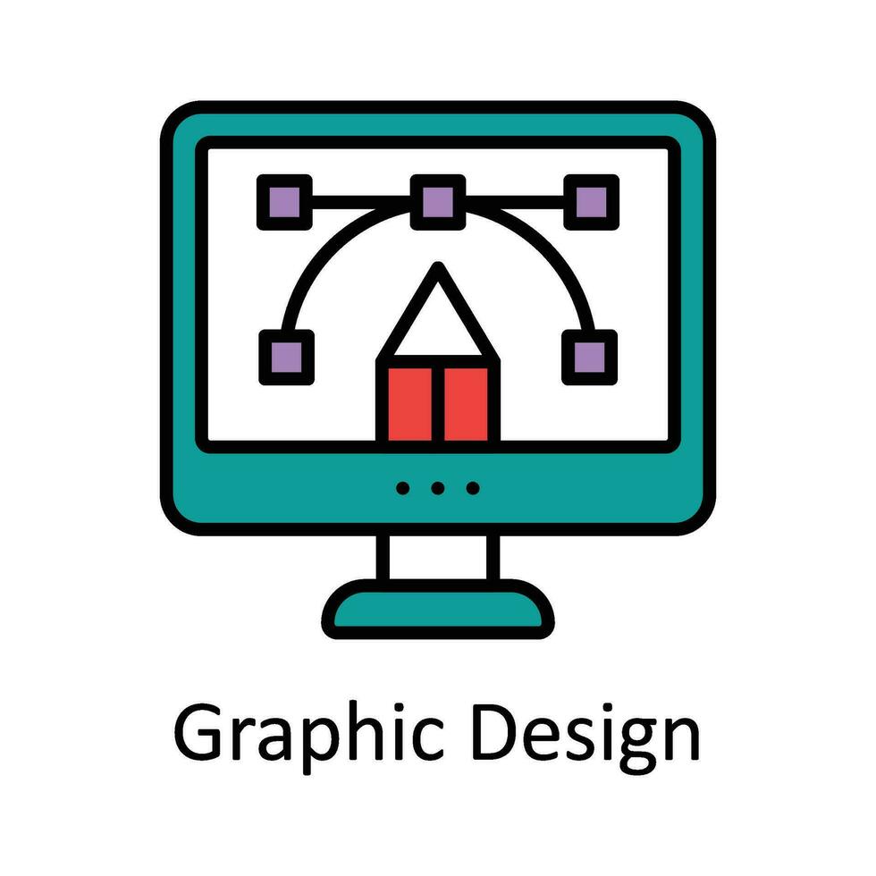 grafico design pieno schema icona design illustrazione. arte e mestieri simbolo su bianca sfondo eps 10 file vettore