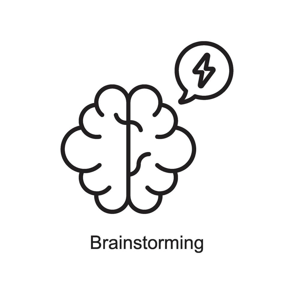 di brainstorming vettore schema icona design illustrazione. arte e mestieri simbolo su bianca sfondo eps 10 file