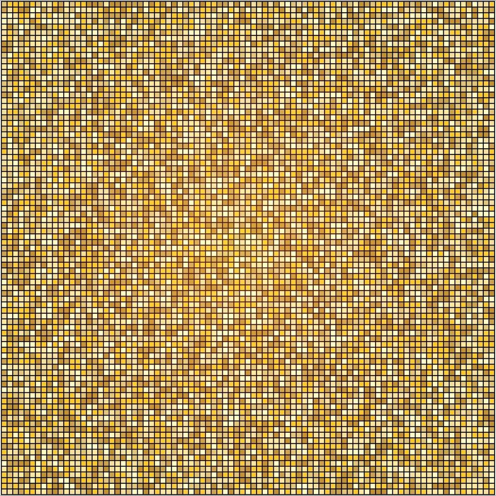 trama a mosaico con motivo a mezzitoni dorati quadrati dorati vettore
