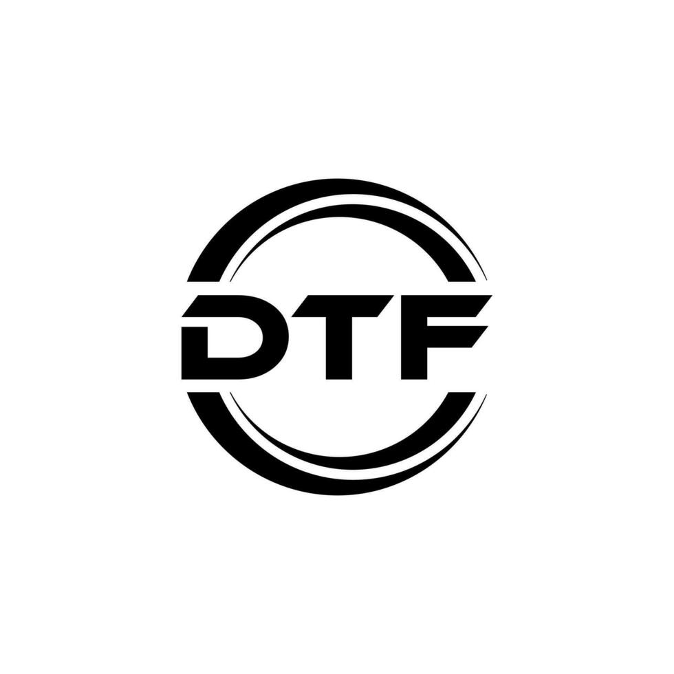 dtf logo disegno, ispirazione per un' unico identità. moderno eleganza e creativo design. filigrana il tuo successo con il Impressionante Questo logo. vettore