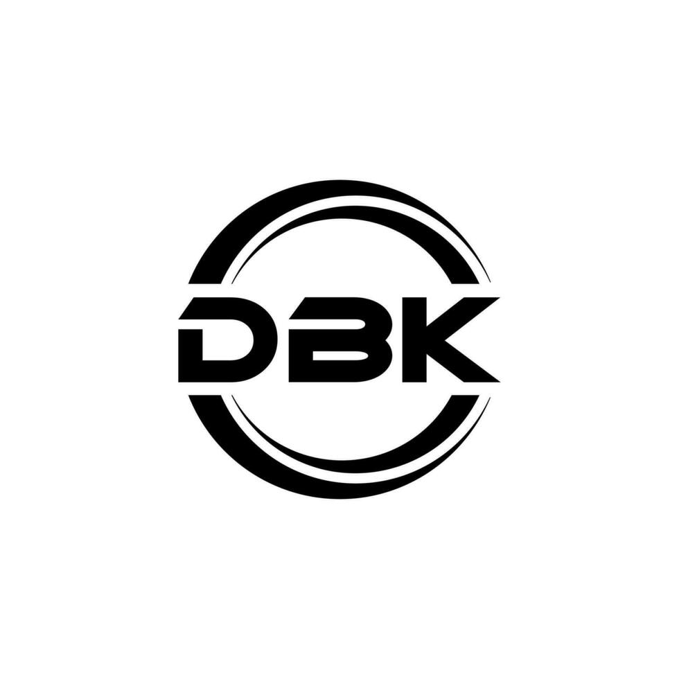 dbk logo disegno, ispirazione per un' unico identità. moderno eleganza e creativo design. filigrana il tuo successo con il Impressionante Questo logo. vettore