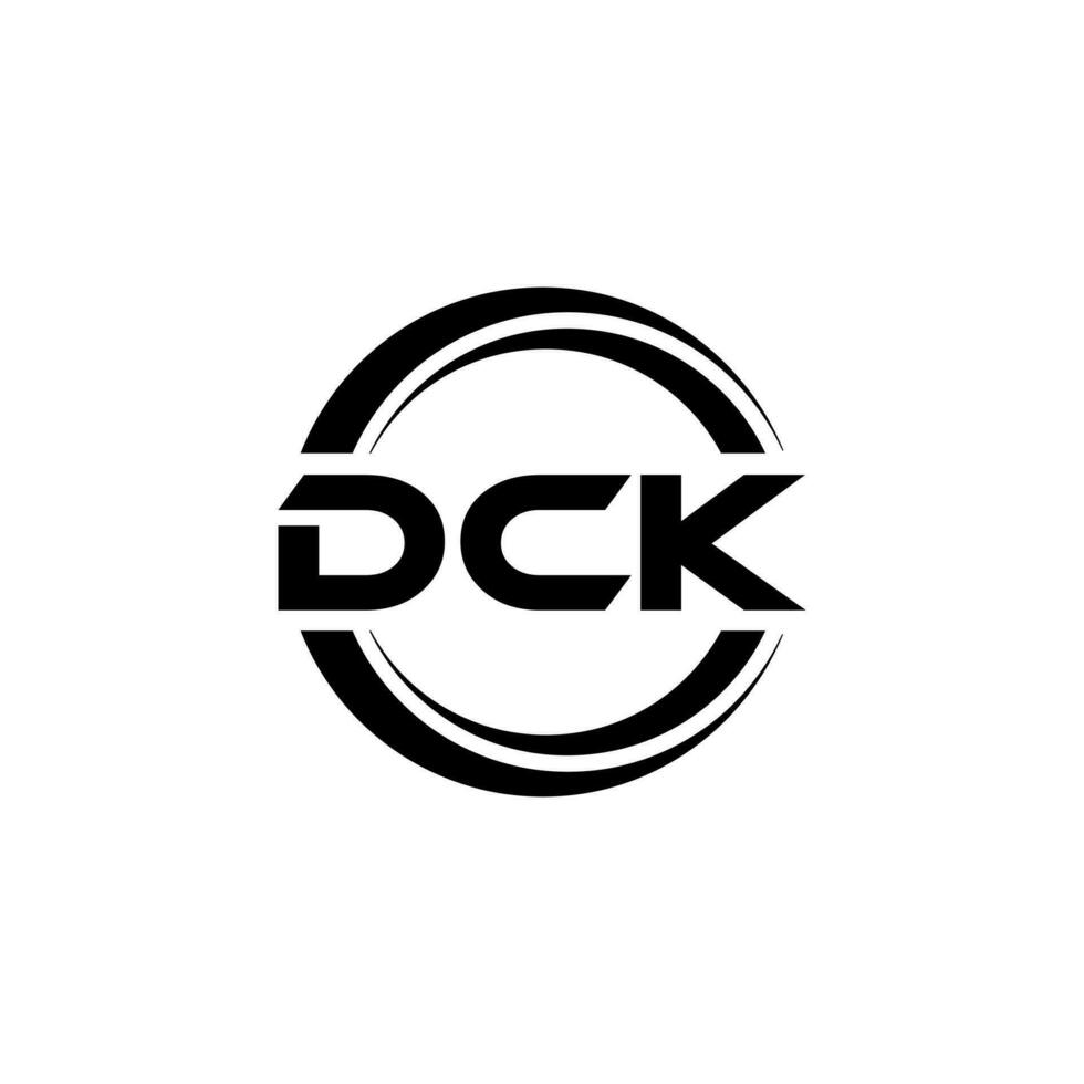 dck logo disegno, ispirazione per un' unico identità. moderno eleganza e creativo design. filigrana il tuo successo con il Impressionante Questo logo. vettore