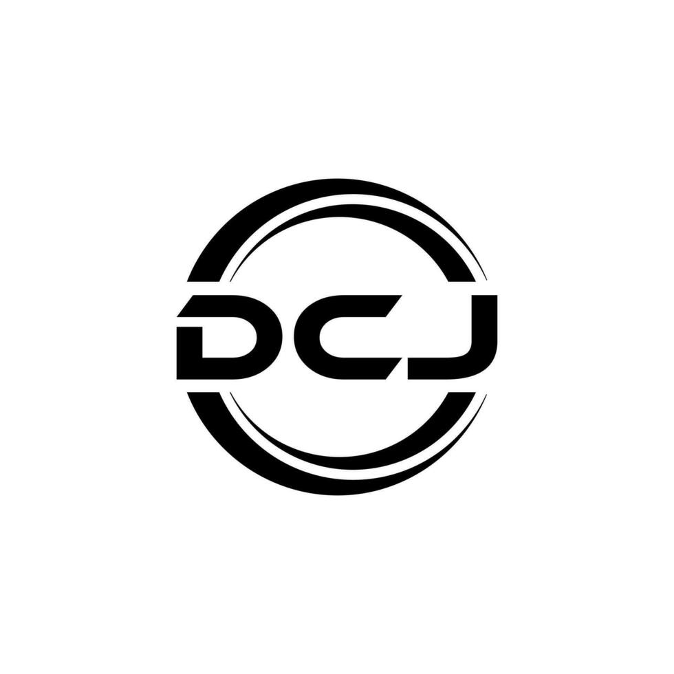 dcj logo disegno, ispirazione per un' unico identità. moderno eleganza e creativo design. filigrana il tuo successo con il Impressionante Questo logo. vettore