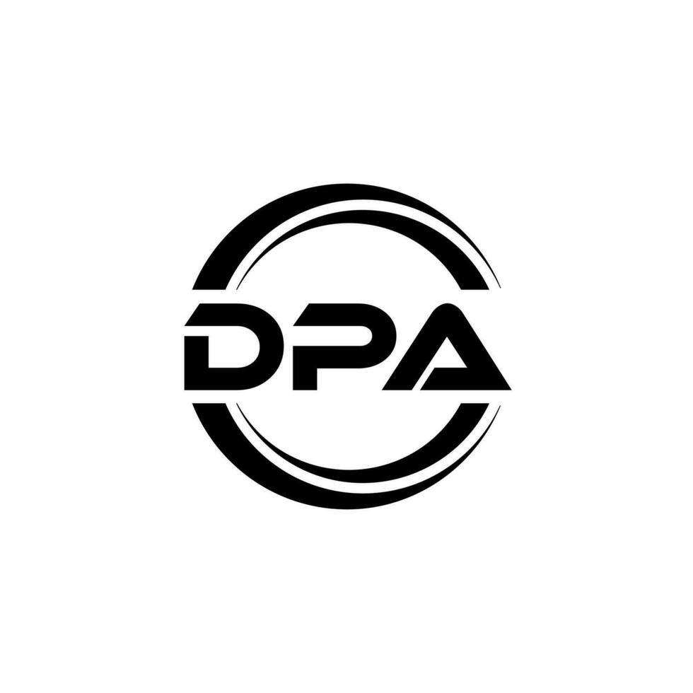 dpa logo disegno, ispirazione per un' unico identità. moderno eleganza e creativo design. filigrana il tuo successo con il Impressionante Questo logo. vettore