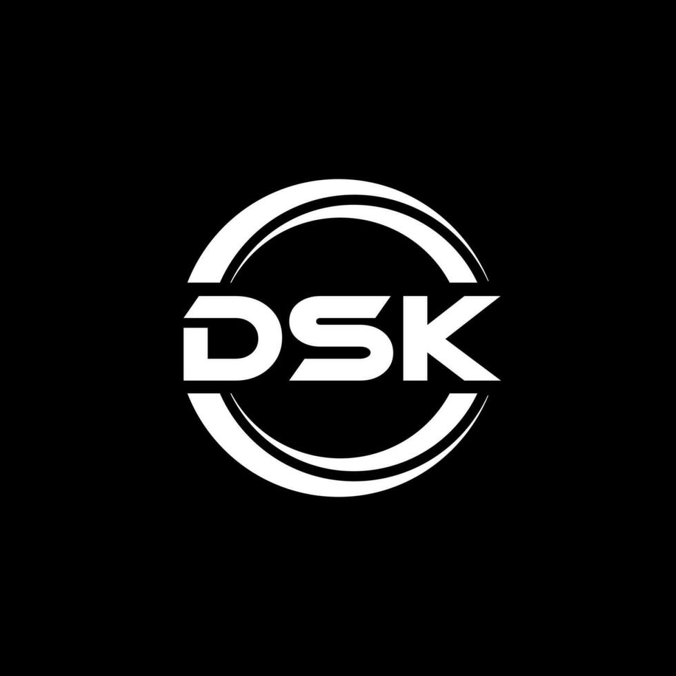 dsk logo disegno, ispirazione per un' unico identità. moderno eleganza e creativo design. filigrana il tuo successo con il Impressionante Questo logo. vettore