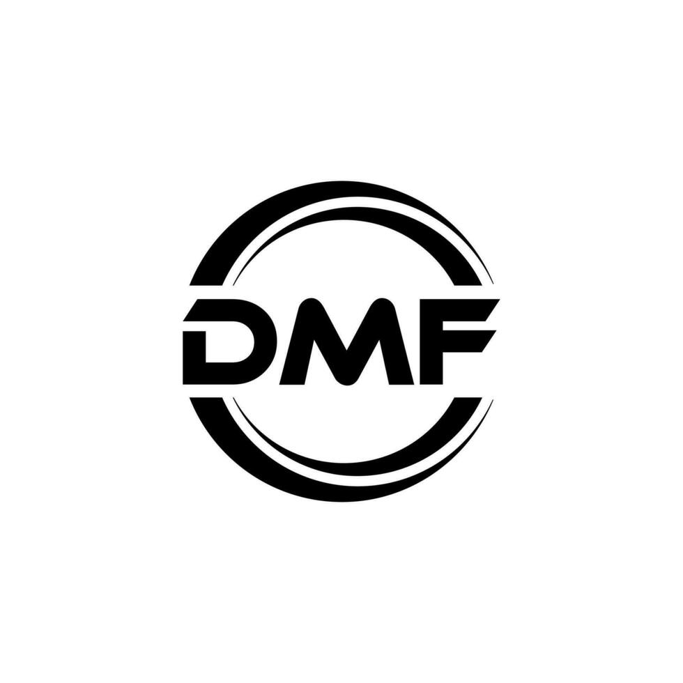 dmf logo disegno, ispirazione per un' unico identità. moderno eleganza e creativo design. filigrana il tuo successo con il Impressionante Questo logo. vettore
