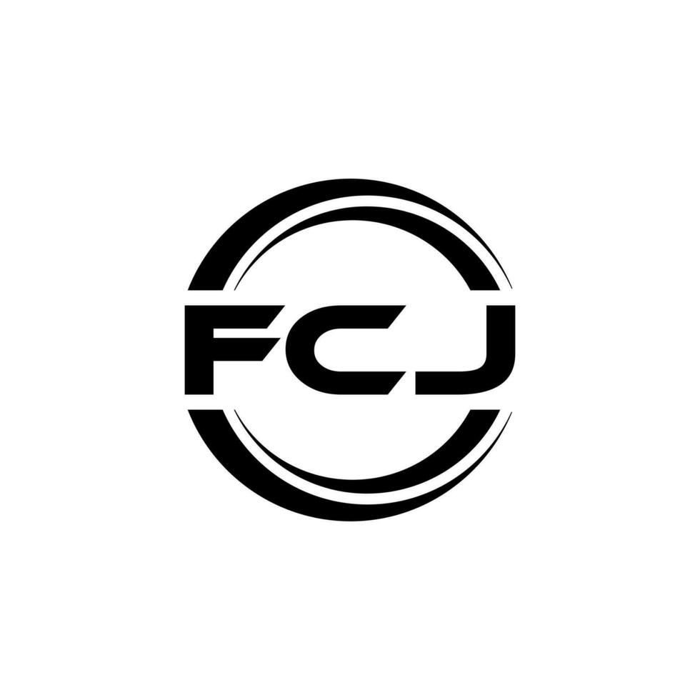 fcj logo disegno, ispirazione per un' unico identità. moderno eleganza e creativo design. filigrana il tuo successo con il Impressionante Questo logo. vettore