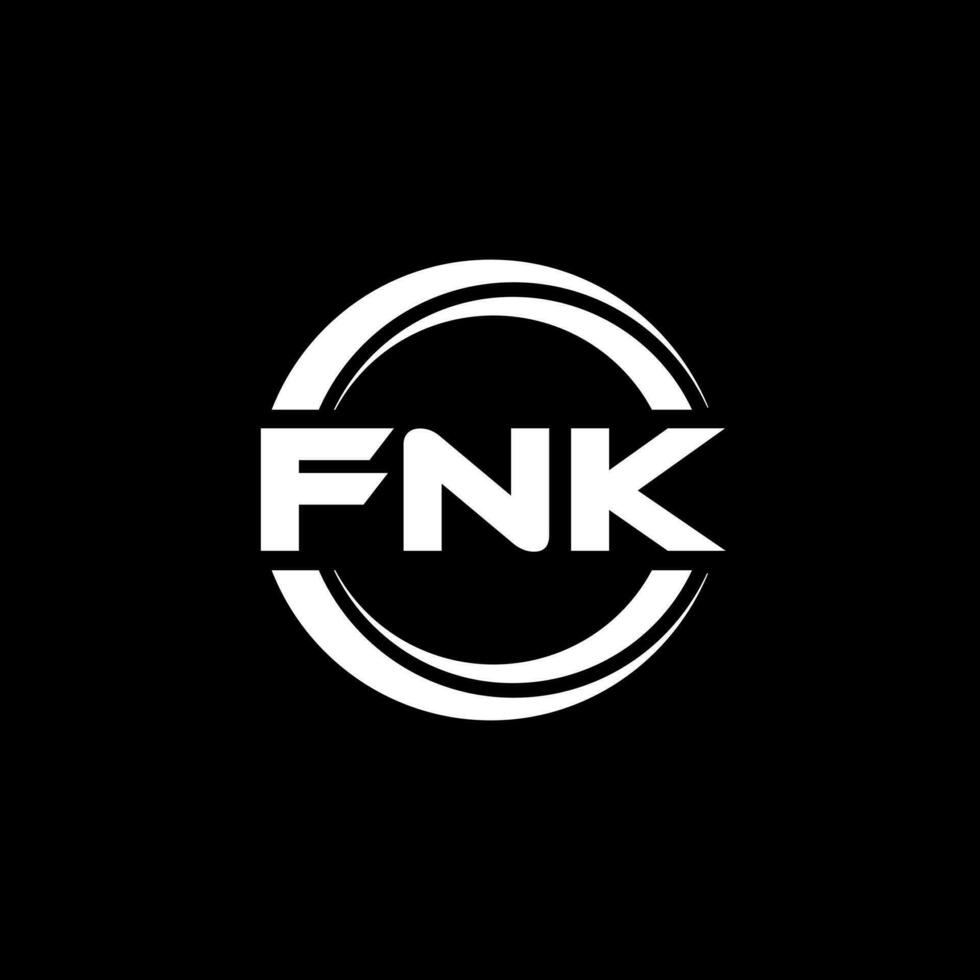fnk logo disegno, ispirazione per un' unico identità. moderno eleganza e creativo design. filigrana il tuo successo con il Impressionante Questo logo. vettore