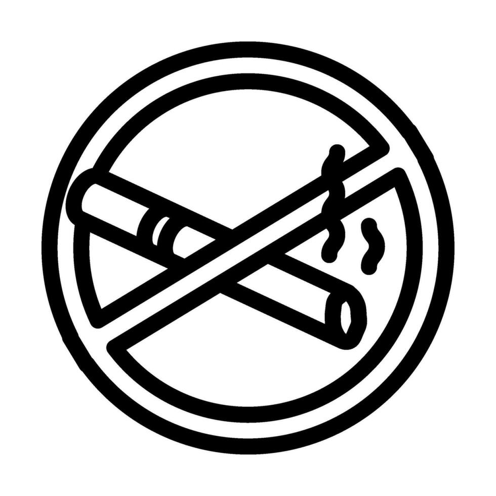 no fumo emergenza linea icona vettore illustrazione