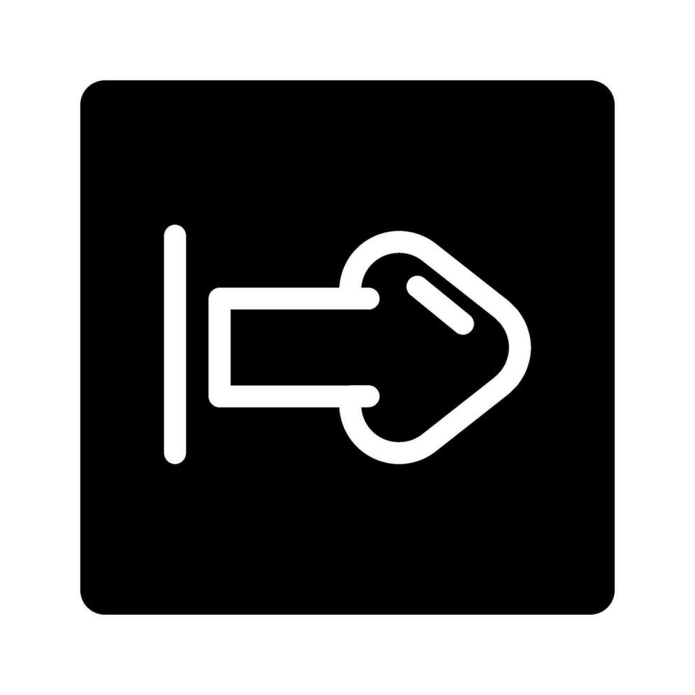bianca giusto sinistra freccia emergenza glifo icona vettore illustrazione