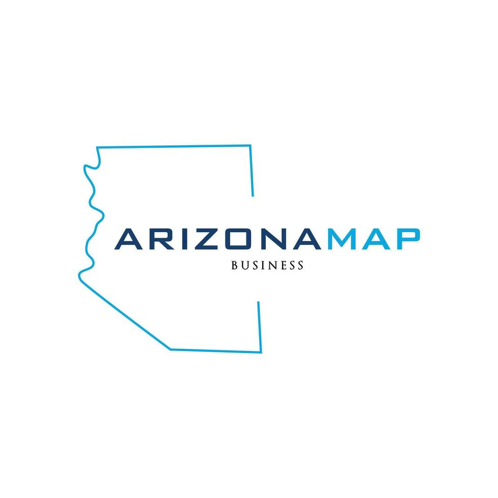 Arizona carta geografica icona logo design modello vettore