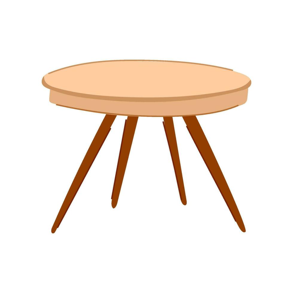 mobilia tavolo cenare cartone animato vettore illustrazione