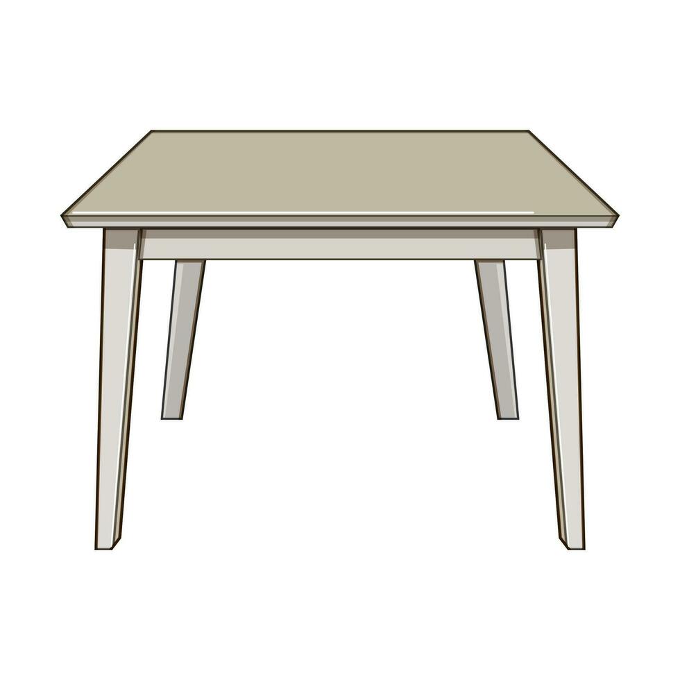 vuoto di legno tavolo cartone animato vettore illustrazione