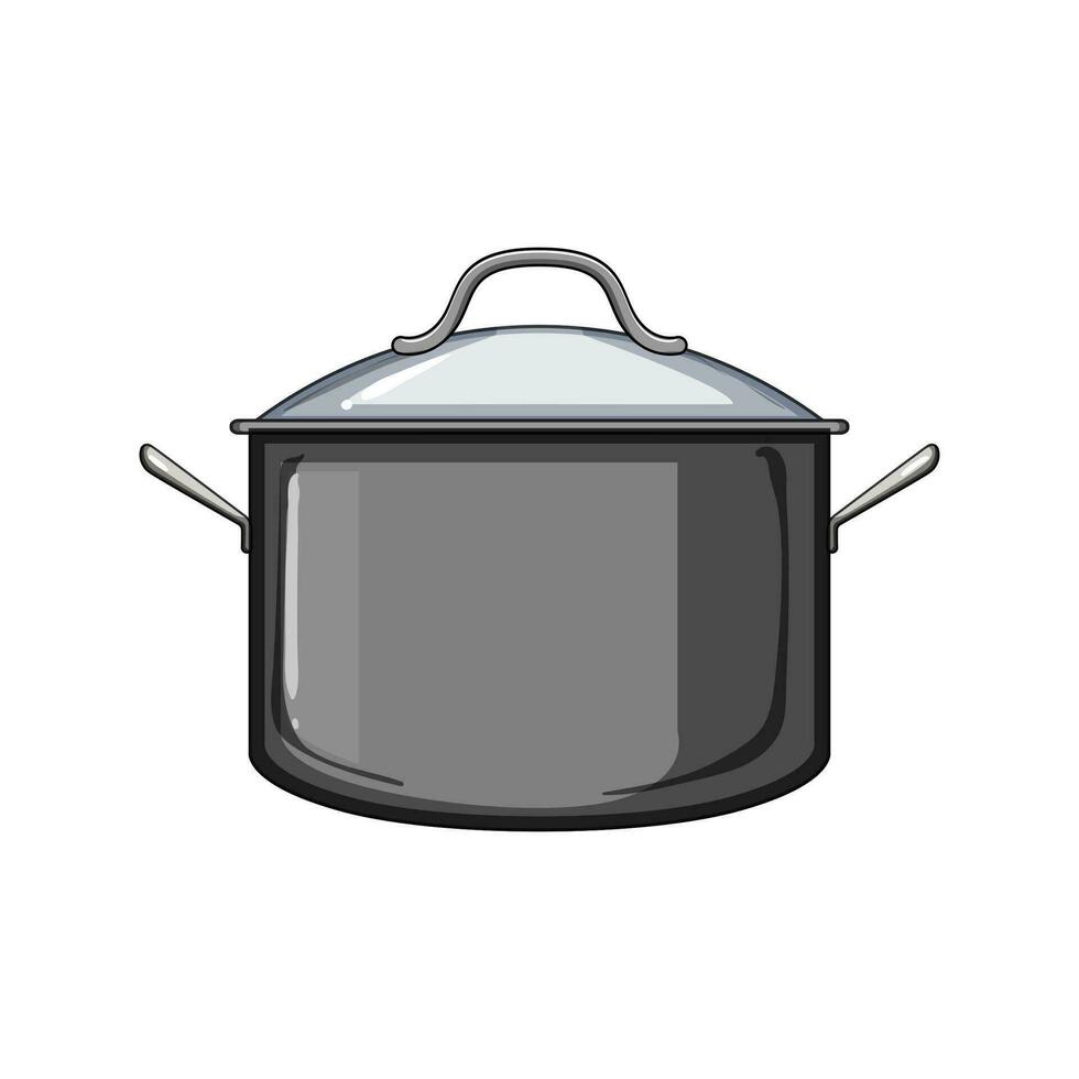 cucinando salsa padella cartone animato vettore illustrazione