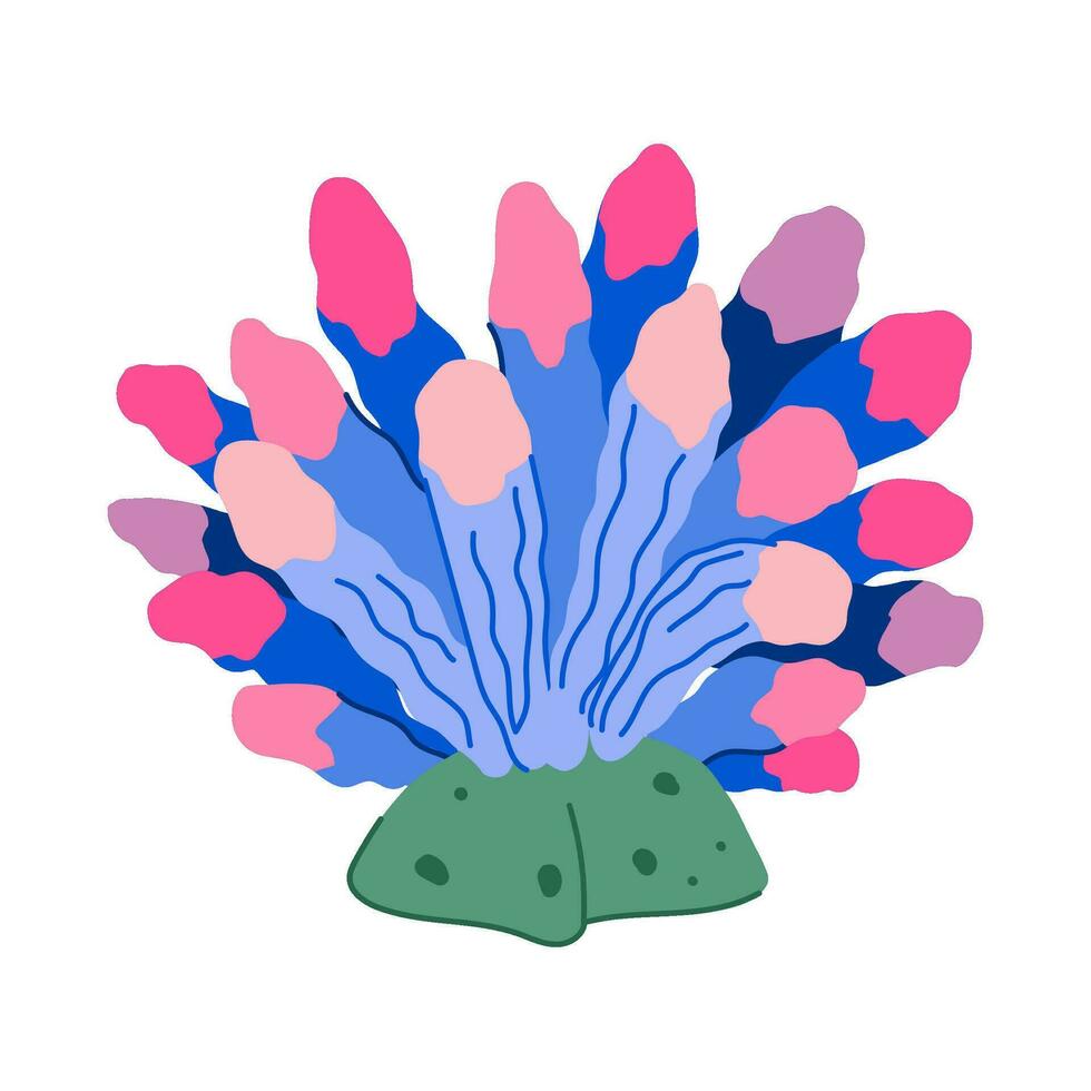 subacqueo acquario pianta cartone animato vettore illustrazione
