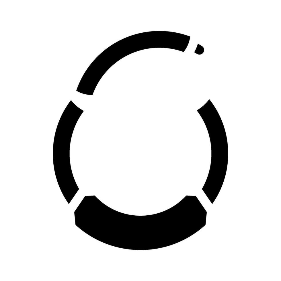 dito penetrante glifo icona vettore illustrazione