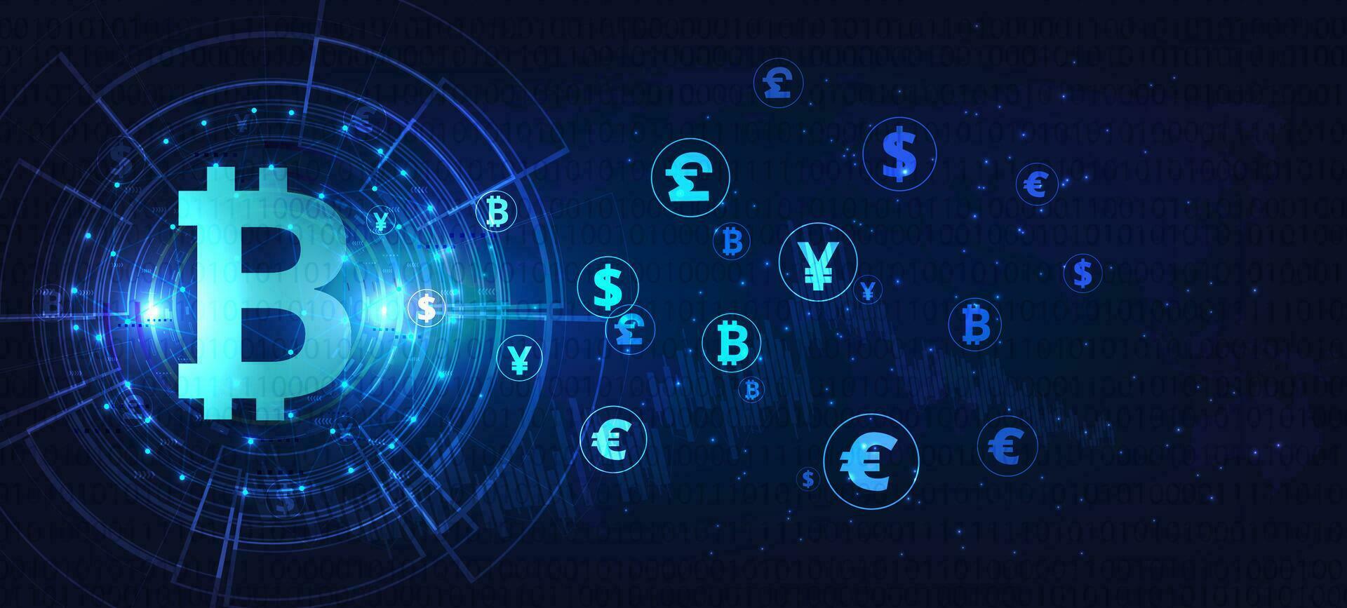 bitcoin digitale moneta concetto. vettore