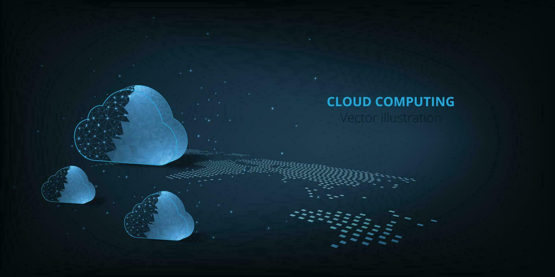 concetto di cloud computing. vettore