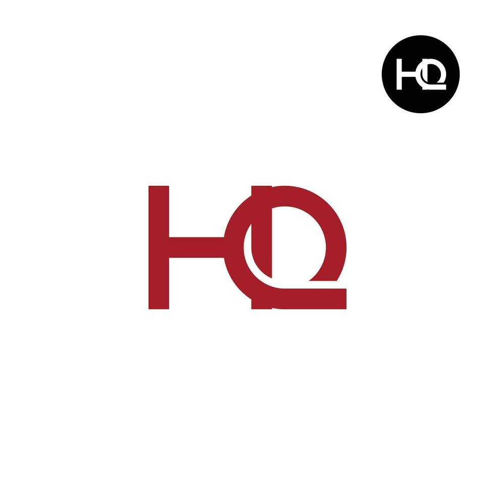 lettera hq monogramma logo design vettore