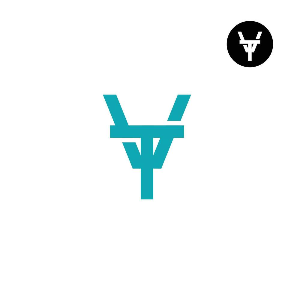 lettera vt tv monogramma logo design vettore