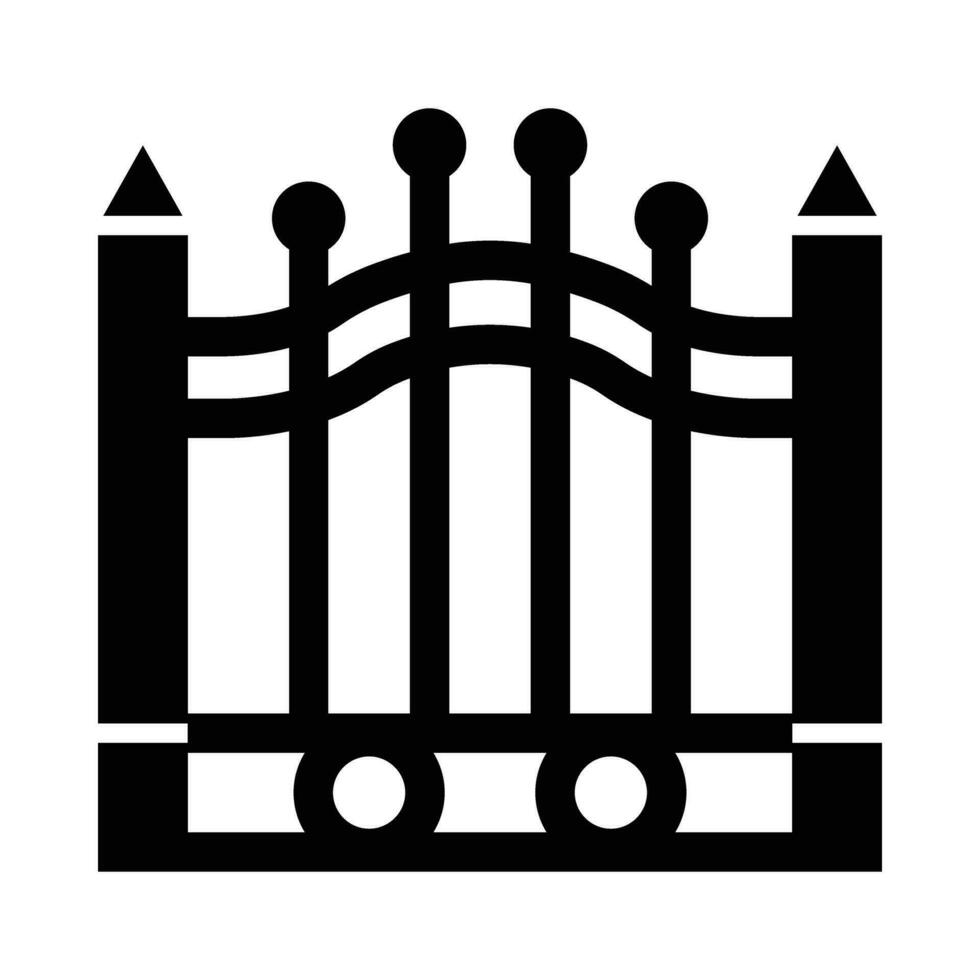 cancello vettore glifo icona per personale e commerciale uso.