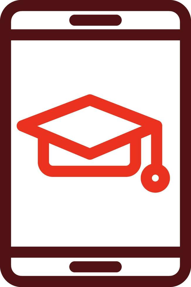 formazione scolastica App di spessore linea Due colore icone per personale e commerciale uso. vettore