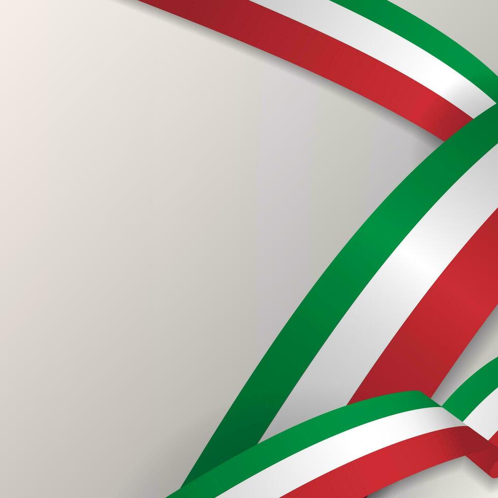 3d realistico Italia bandiera nastri manifesto modello su bianca sfondo per copia spazio. vettore illustrazione. eps 10