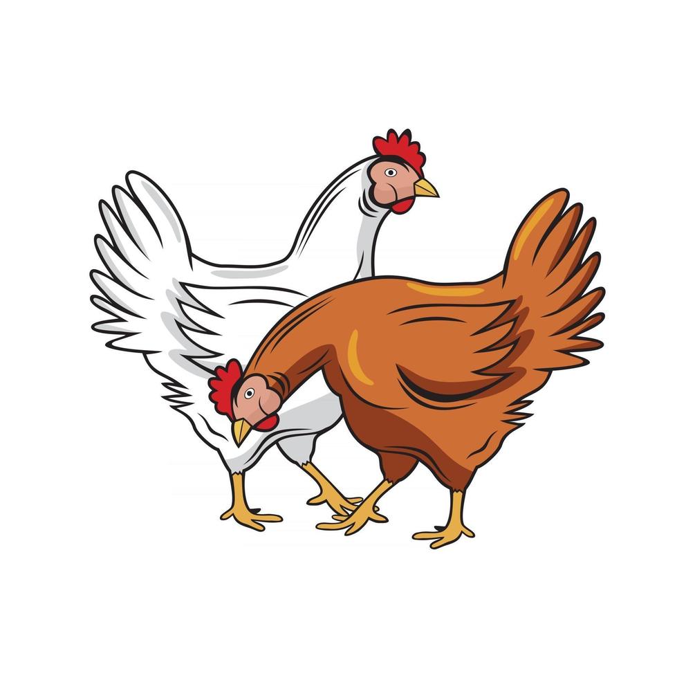 pollo design illustrazione vettoriale formato eps, adatto alle tue esigenze di progettazione, logo, illustrazione, animazione, ecc.
