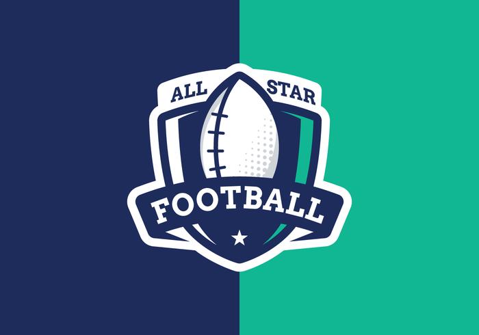 Logo di All Star Football vettore