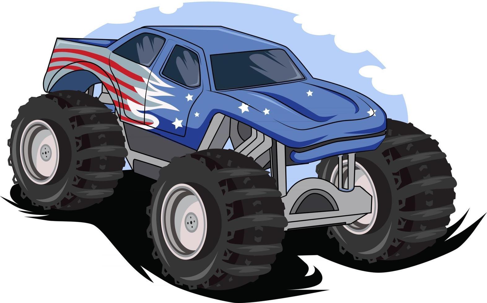 monster truck fuoristrada illustrazione vettoriale