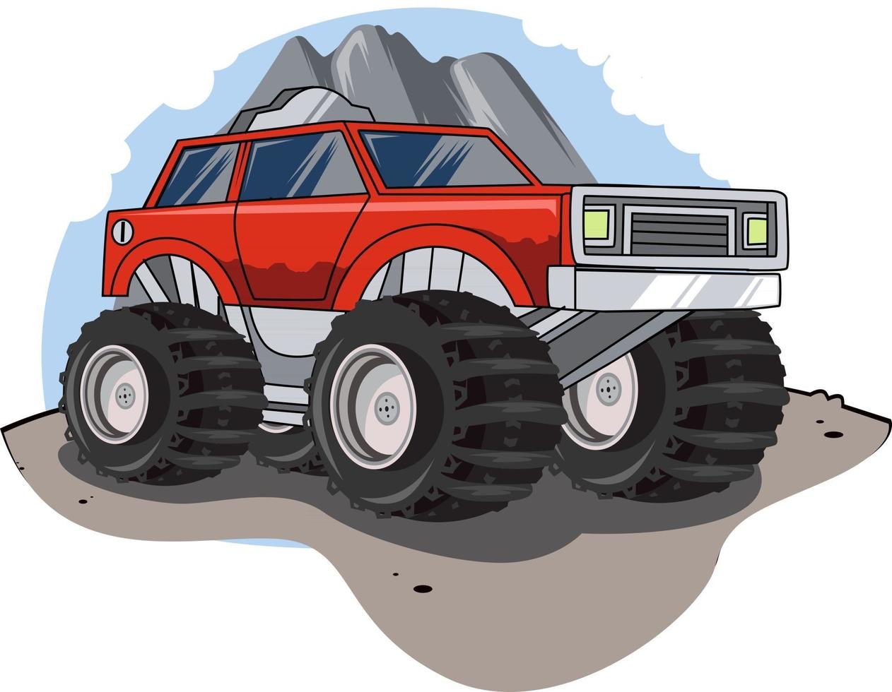 9. vettore dell'illustrazione del monster truck dell'automobile