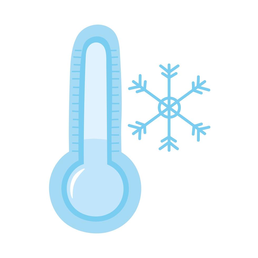 meteo inverno freddo temperatura icona isolato image vettore