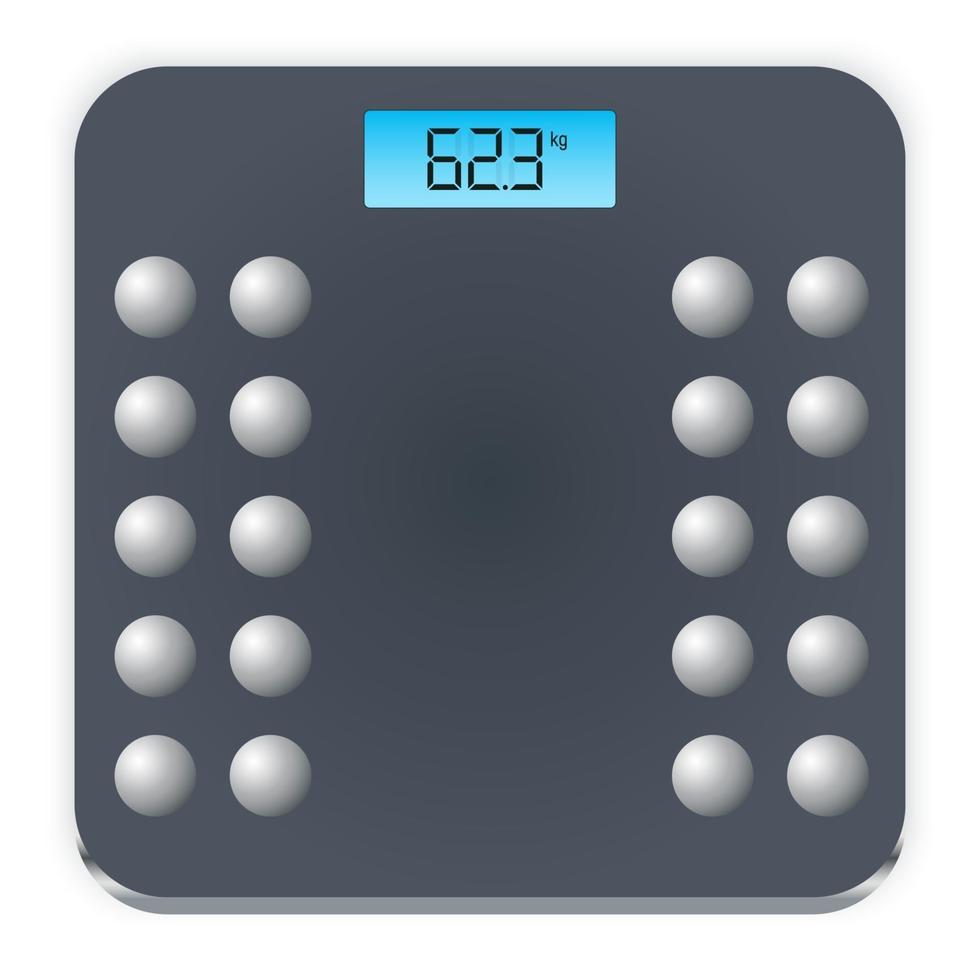 icona di bilance elettroniche da pavimento per la misurazione del peso umano. illustrazione vettoriale