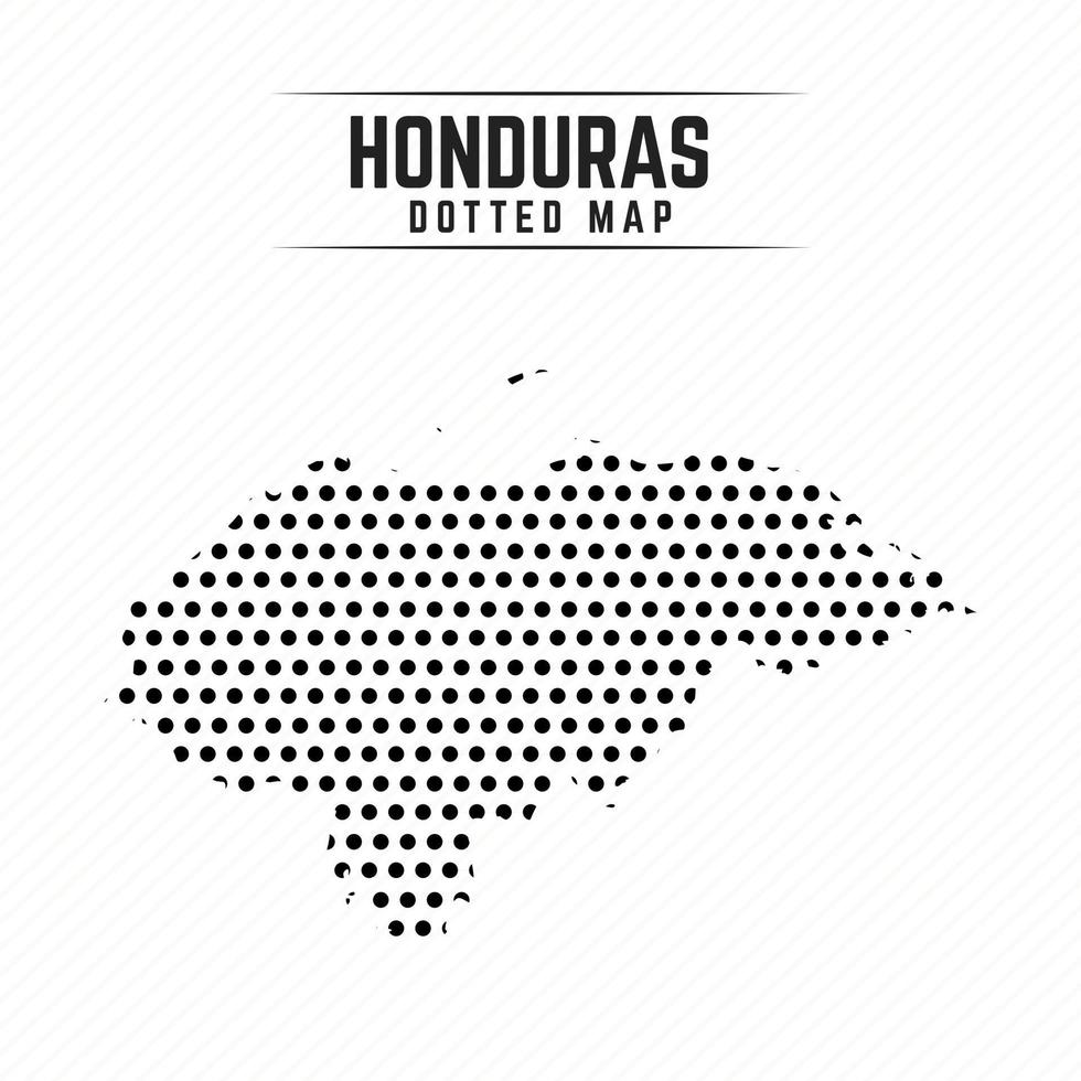 mappa tratteggiata dell'honduras vettore