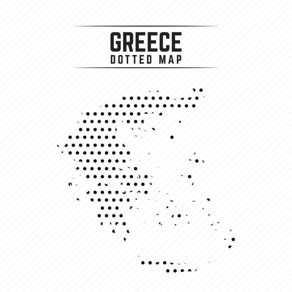 mappa punteggiata della grecia vettore