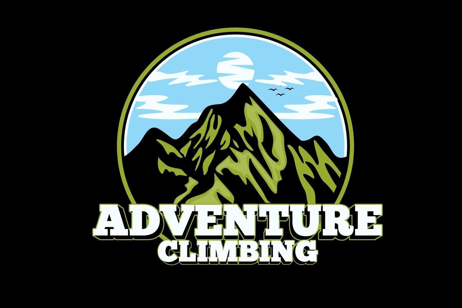 design silhouette arrampicata avventura vettore