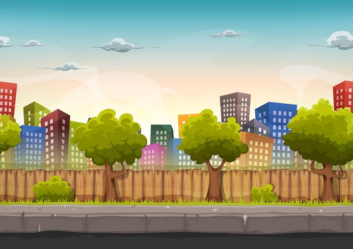 Seamless Street City Landscape per Game Ui vettore