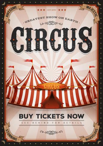 Poster del circo occidentale vintage vettore
