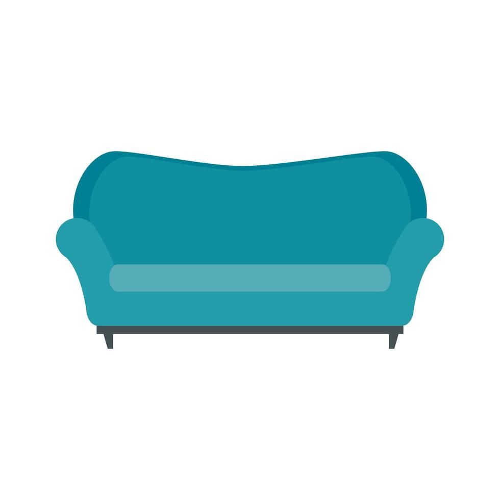 icona dell'attrezzatura del soggiorno confortevole del divano vettore