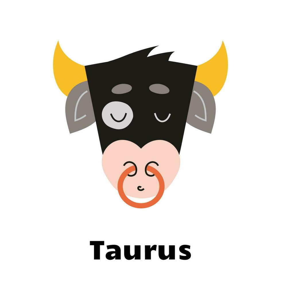 astrologico zodiaco cartello Toro isolato su bianca sfondo. vettore
