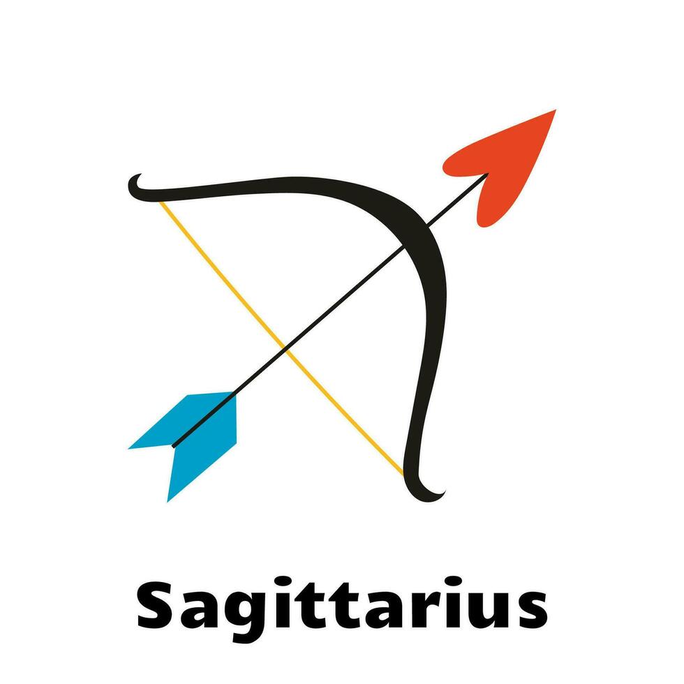 astrologico zodiaco cartello Sagittario isolato su bianca sfondo. vettore