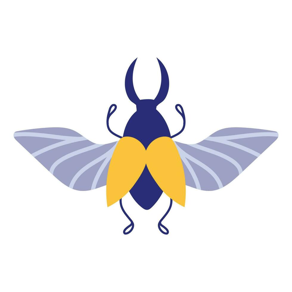 cervo scarafaggio volare, cartone animato stile. di moda moderno vettore illustrazione isolato su bianca sfondo, mano disegnato