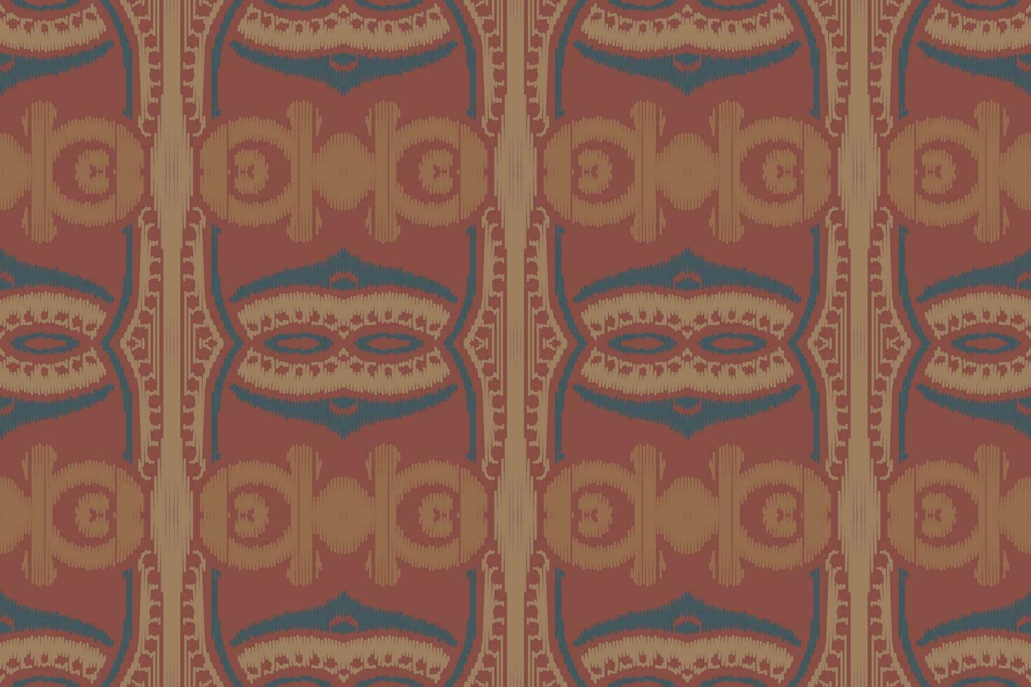 ikat damasco paisley ricamo sfondo. ikat modelli geometrico etnico orientale modello tradizionale.azteco stile astratto vettore illustrazione.disegno per trama, tessuto, abbigliamento, avvolgimento, pareo.