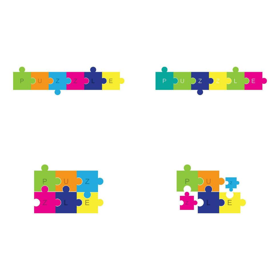 puzzle logo vettore