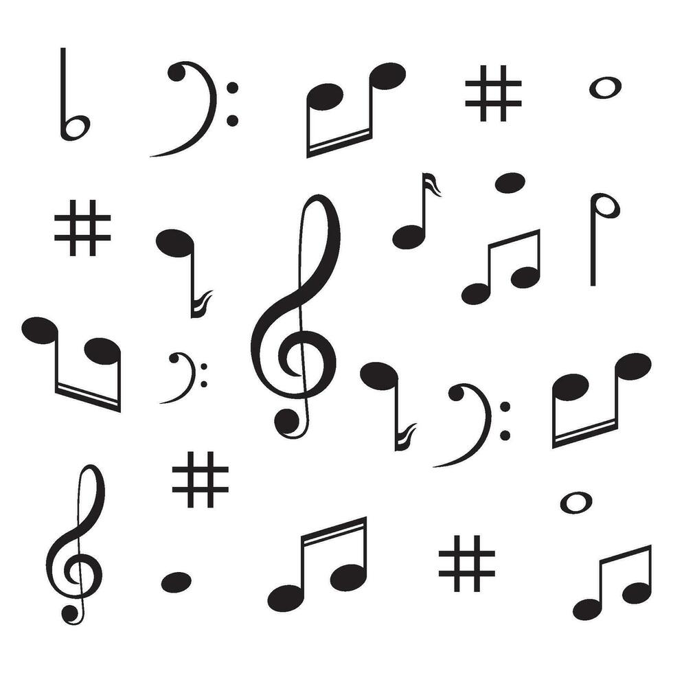 vettore icona nota musicale