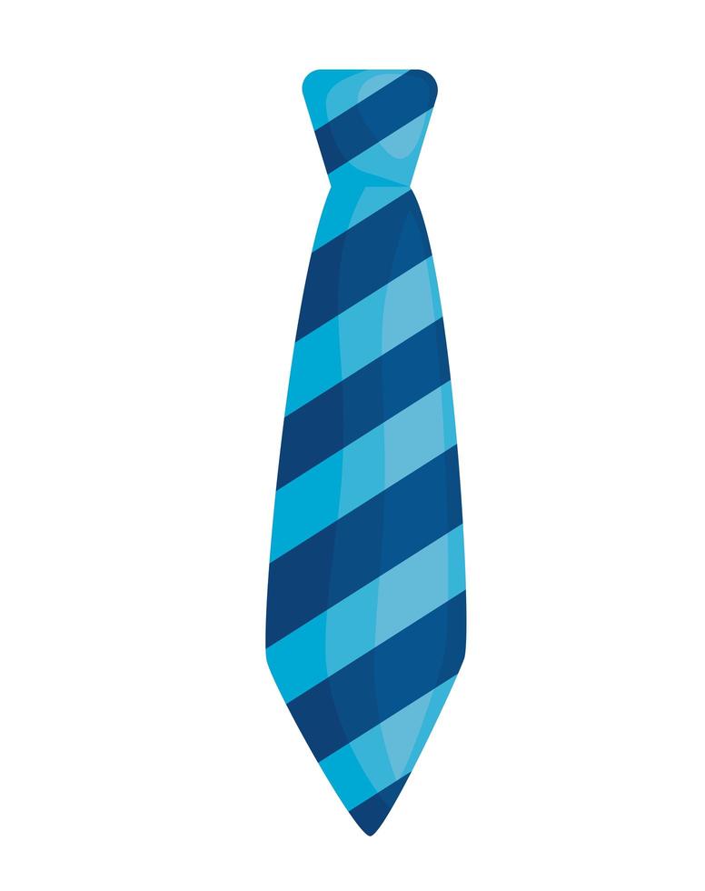 cravatta a righe blu vettore
